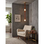 Elvar Leather & Alabaster LED Pendant Light — product, finish and specification view 16