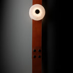 Elvar Leather & Alabaster LED Pendant Light — product, finish and specification view 22