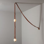 Elvar Leather & Alabaster LED Pendant Light — product, finish and specification view 23