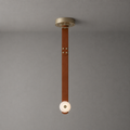 Elvar Leather & Alabaster LED Pendant Light — product, finish and specification view 25