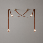 Elvar Leather & Alabaster LED Pendant Light — product, finish and specification view 26