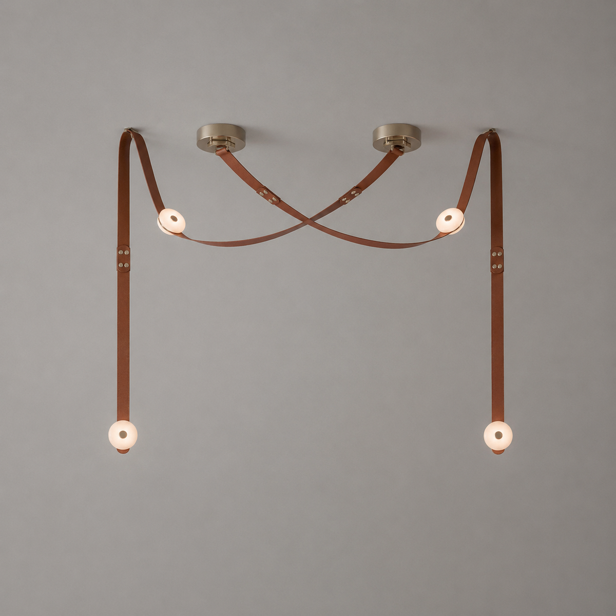 Elvar Leather & Alabaster LED Pendant Light — product, finish and specification view 26