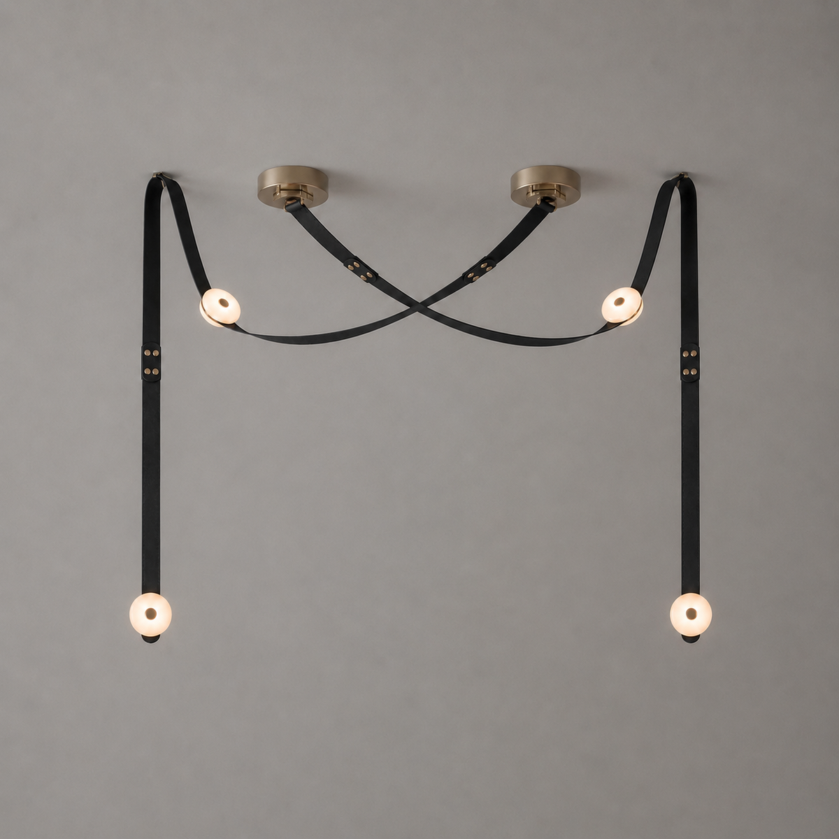 Elvar Leather & Alabaster LED Pendant Light — product, finish and specification view 31
