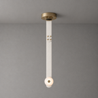 Elvar Leather & Alabaster LED Pendant Light — product, finish and specification view 33