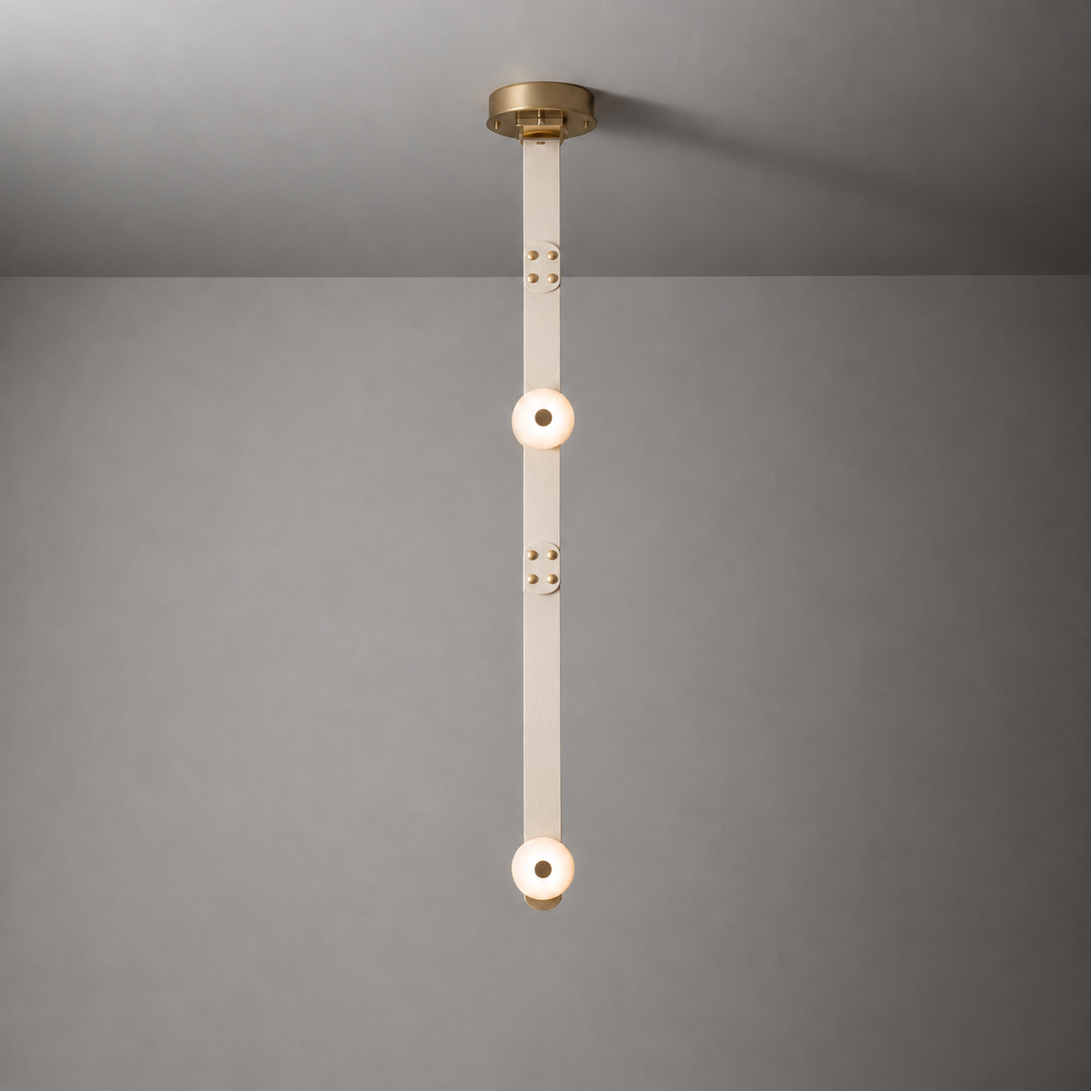 Elvar Leather & Alabaster LED Pendant Light — product, finish and specification view 34