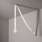 Elvar Leather & Alabaster LED Pendant Light — product, finish and specification view 35