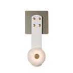 Elvar Leather & Alabaster LED Wall Sconce — product, finish and specification view 10