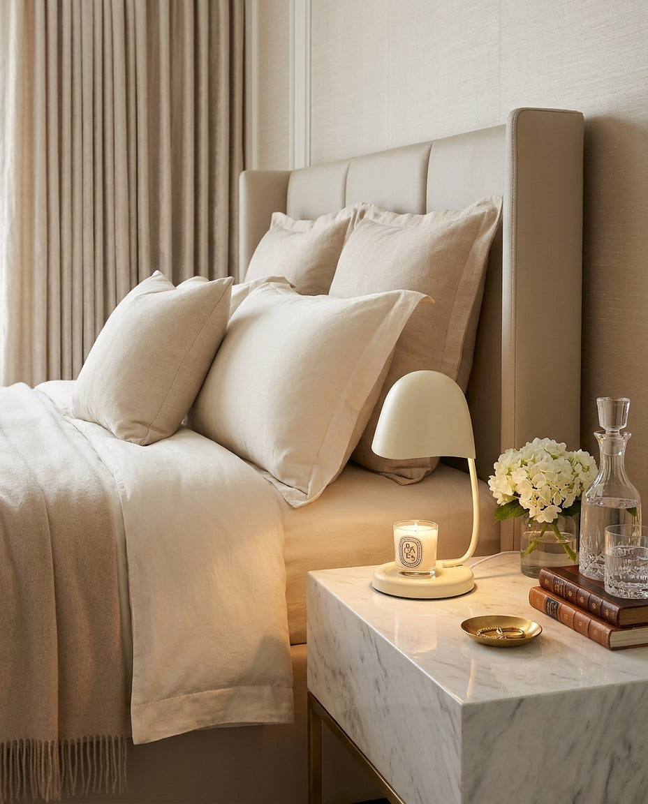 Elvia Adjustable Candle Warmer Lamp — finish, form and interior detail 7