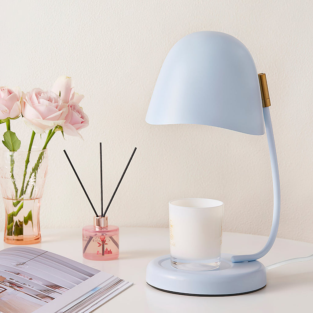 Elvia Adjustable Candle Warmer Lamp — finish, form and interior detail 10