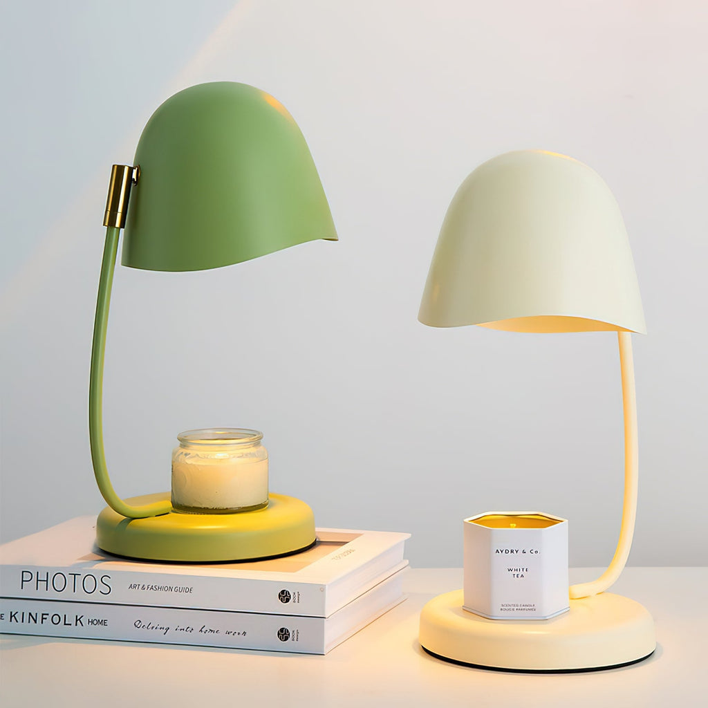 Elvia Adjustable Candle Warmer Lamp — finish, form and interior detail 14