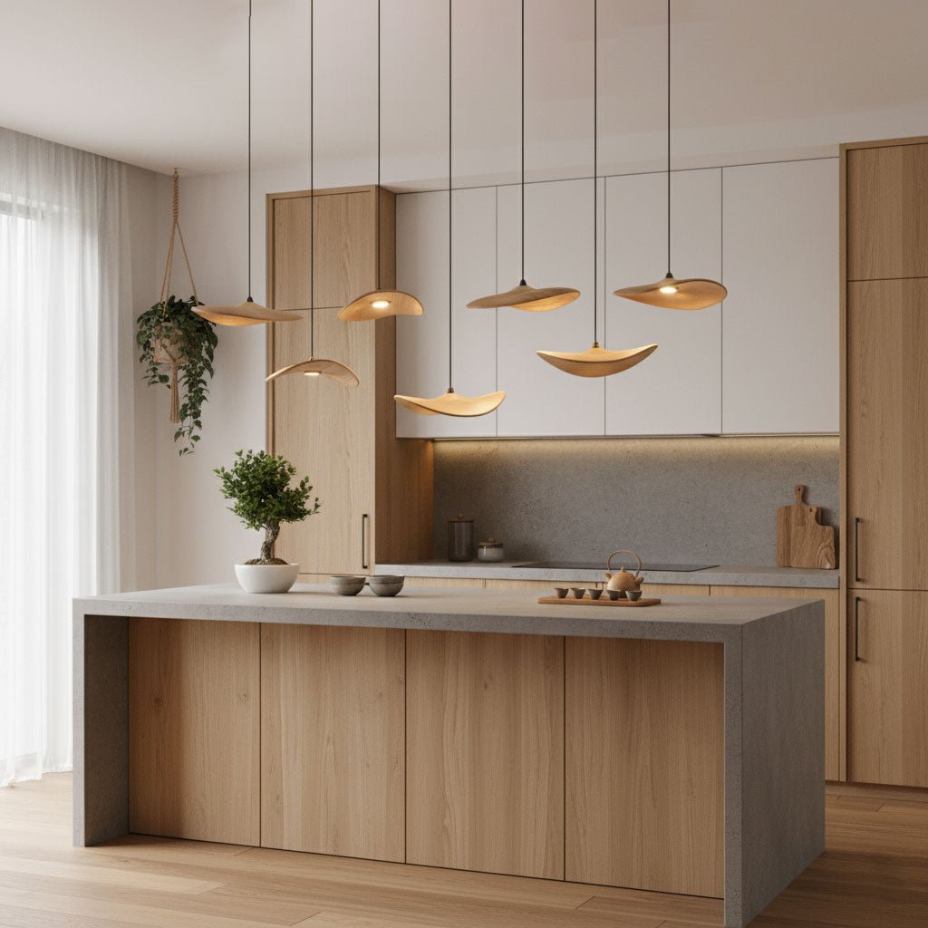 Empty Leaf Wood LED Cluster Chandelier - product view 4