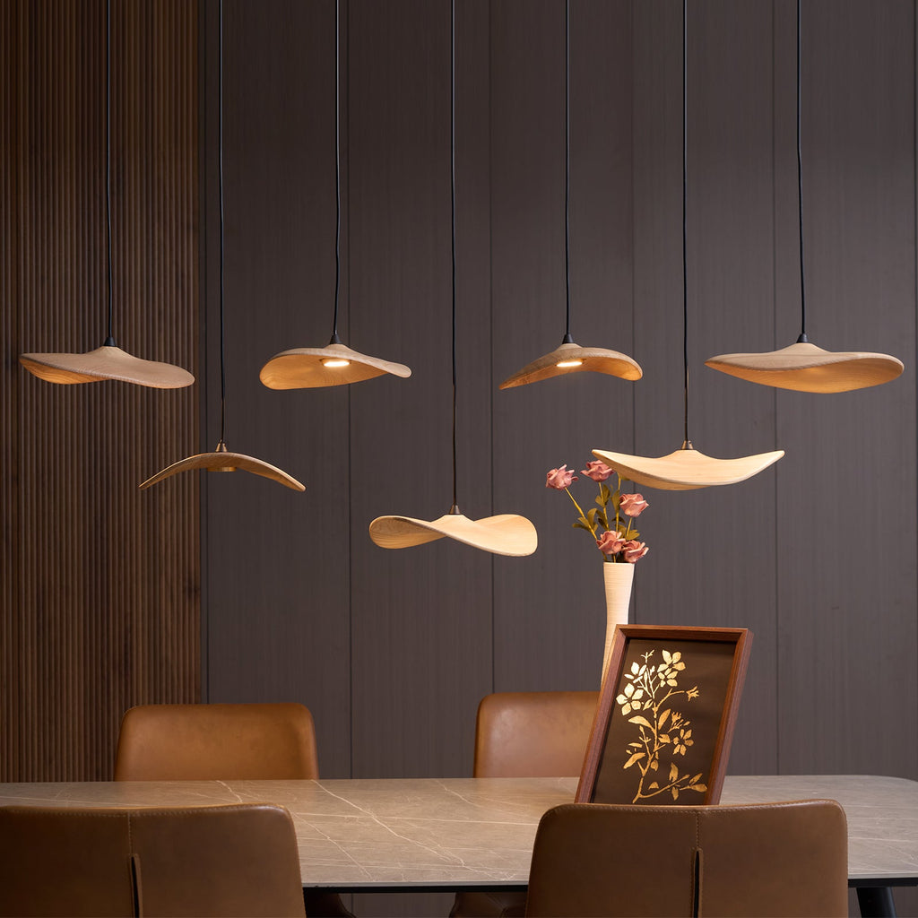 Empty Leaf Wood LED Cluster Chandelier - product view 11