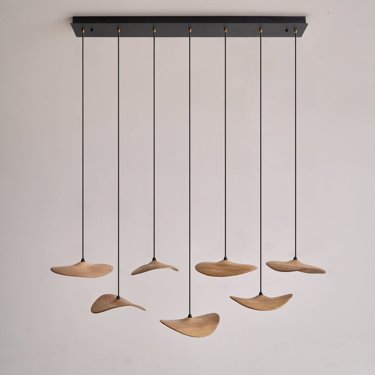 Empty Leaf Wood LED Cluster Chandelier - product view 12