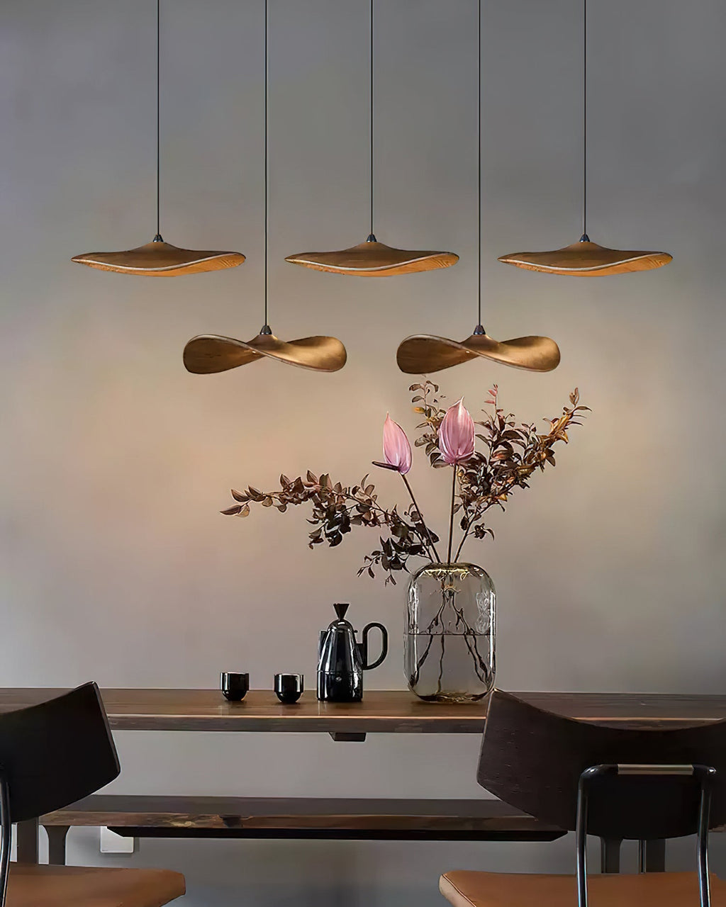 Empty Leaf Wood LED Cluster Chandelier - product view 17