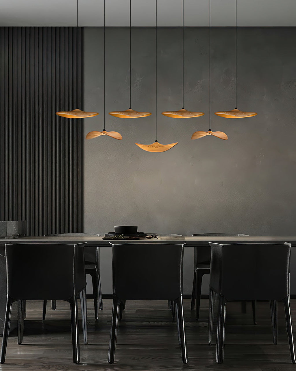 Empty Leaf Wood LED Cluster Chandelier - product view 19