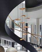 Empty Leaf Wood LED Cluster Chandelier - product view 22