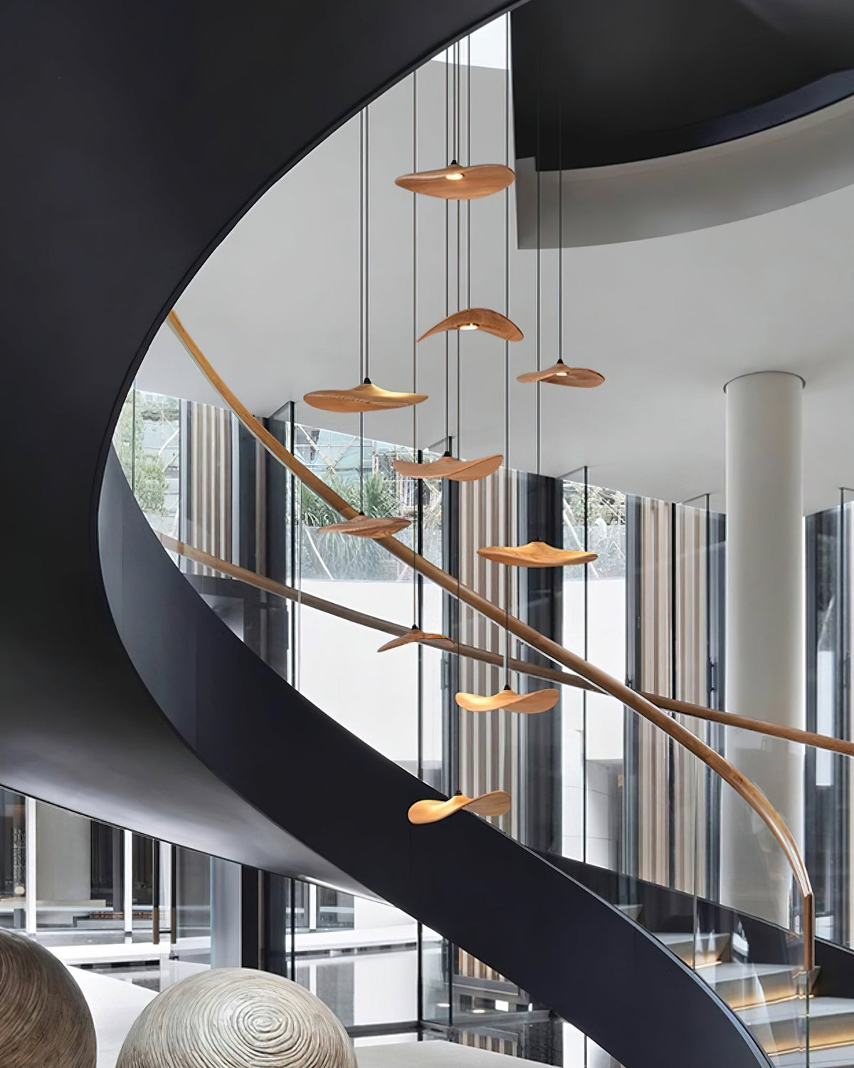 Empty Leaf Wood LED Cluster Chandelier - product view 22