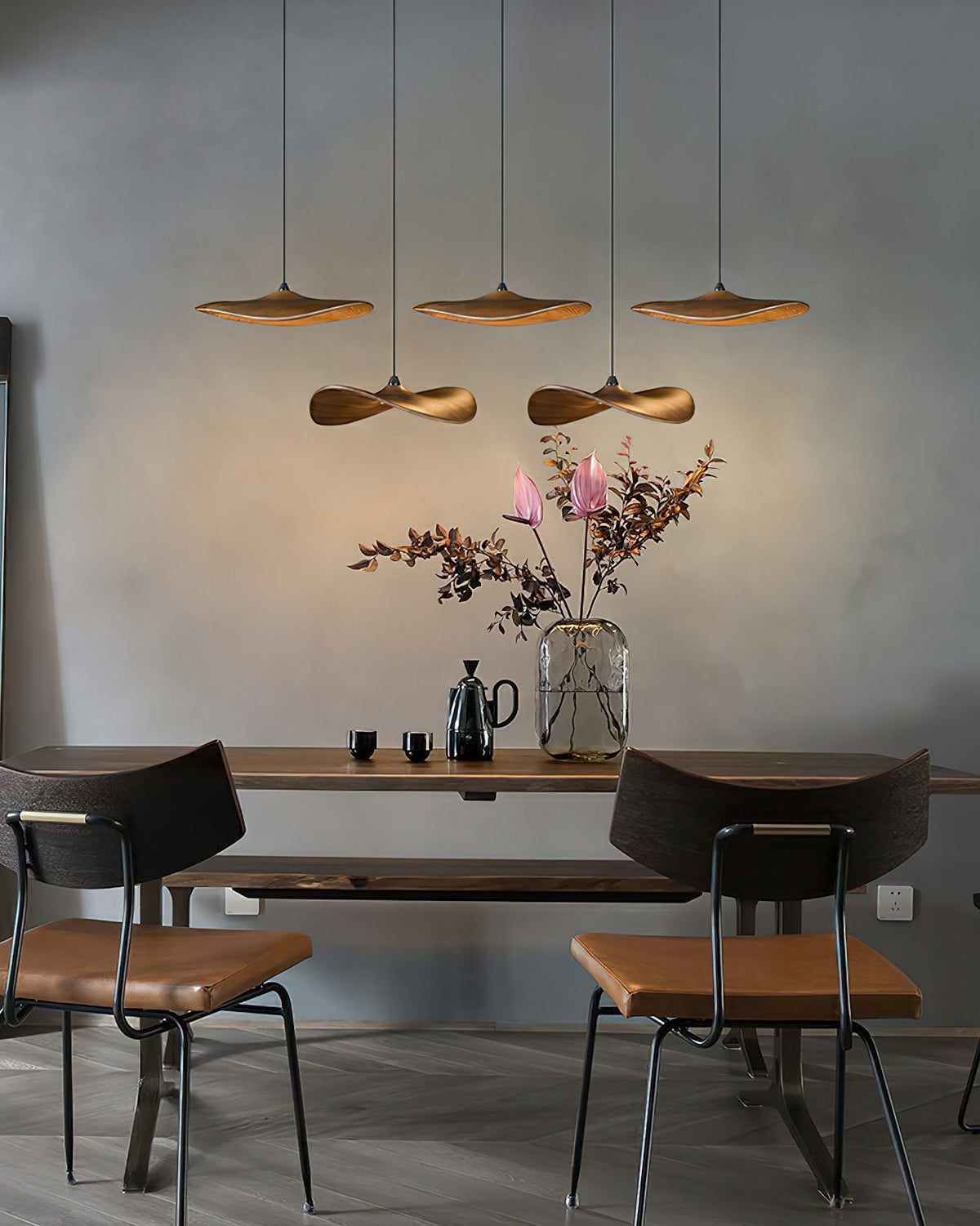 Empty Leaf Wood LED Cluster Chandelier - product view 23