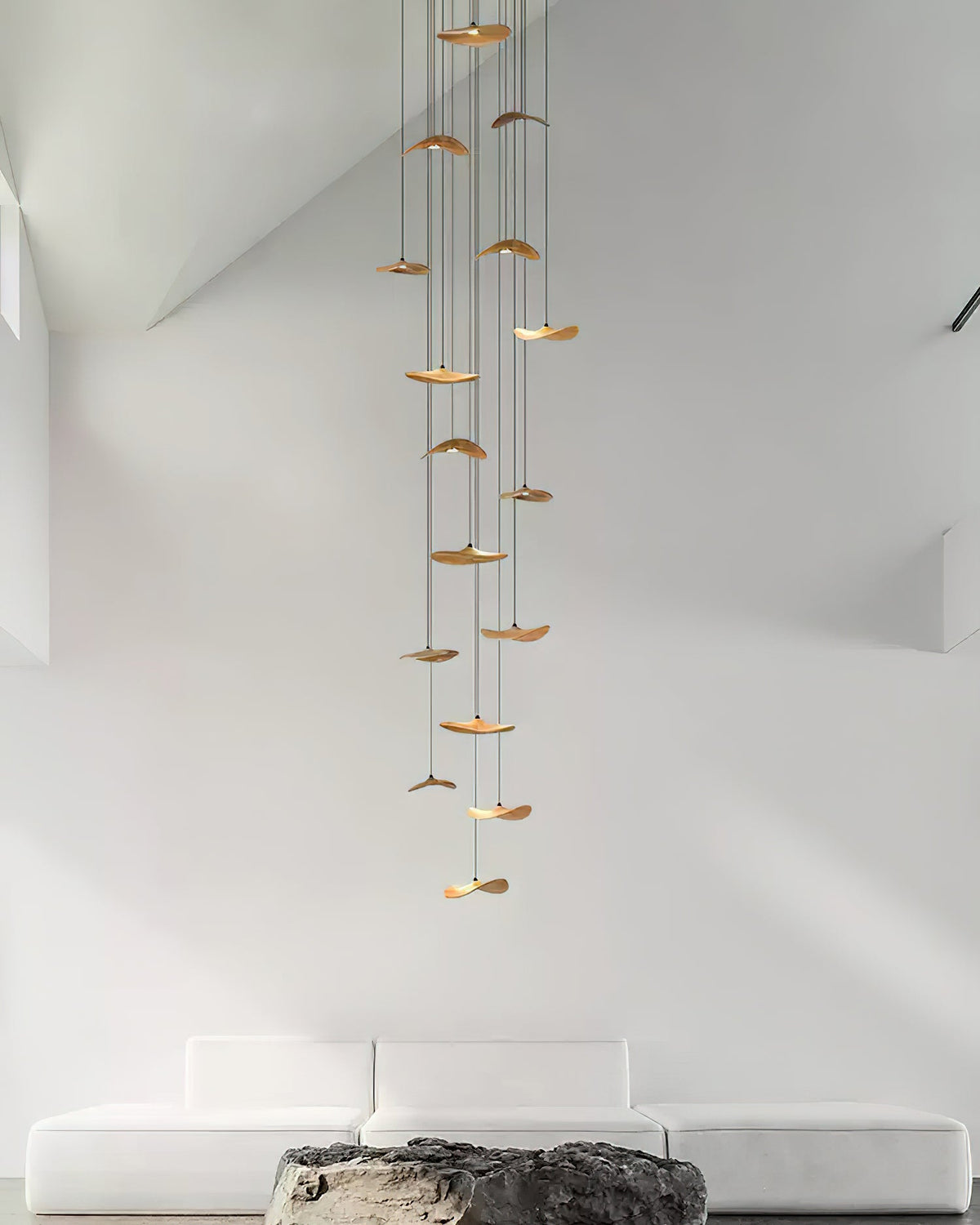 Empty Leaf Wood LED Cluster Chandelier - product view 25