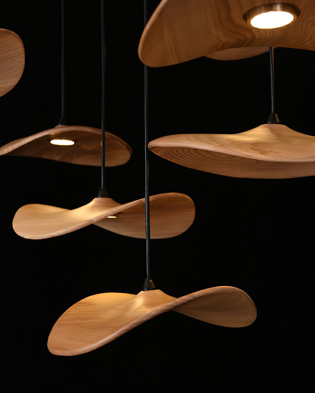 Empty Leaf Wood LED Cluster Chandelier - product view 27