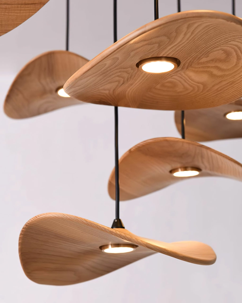 Empty Leaf Wood LED Cluster Chandelier - product view 28