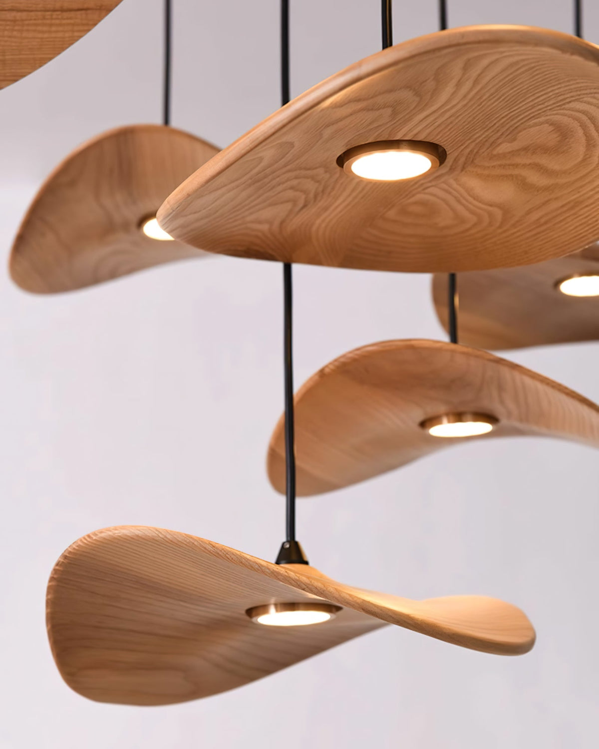 Empty Leaf Wood LED Cluster Chandelier - product view 28