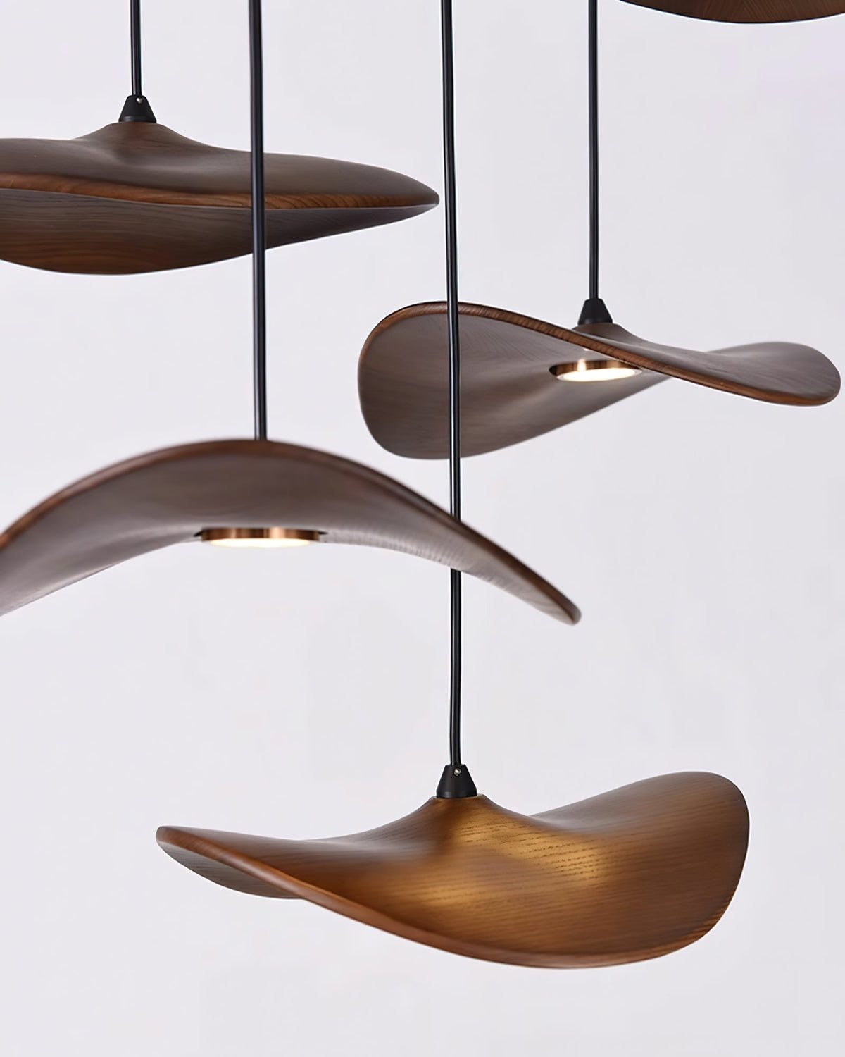 Empty Leaf Wood LED Cluster Chandelier - product view 30