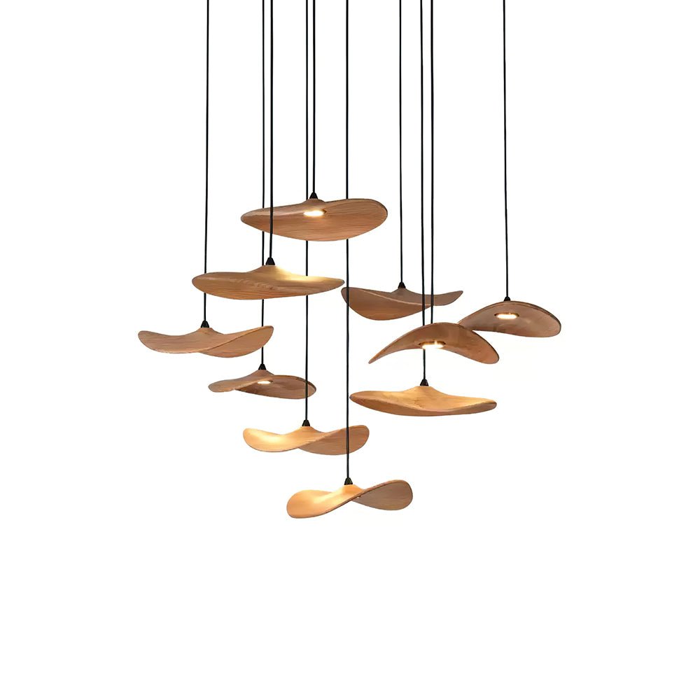 Empty Leaf Wood LED Cluster Chandelier - product view 31