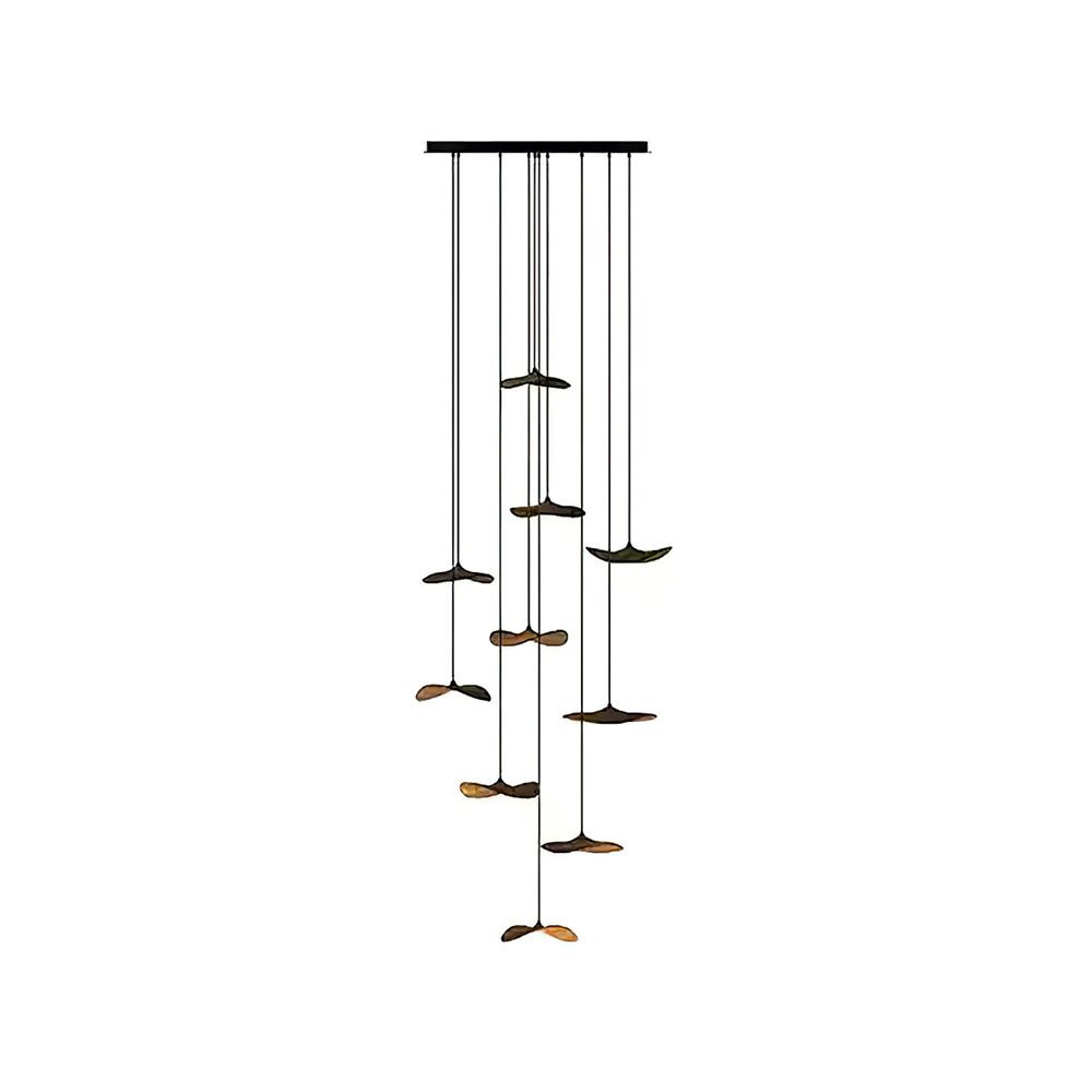 Empty Leaf Wood LED Cluster Chandelier - product view 33