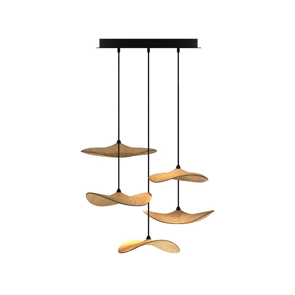 Empty Leaf Wood LED Cluster Chandelier - product view 39