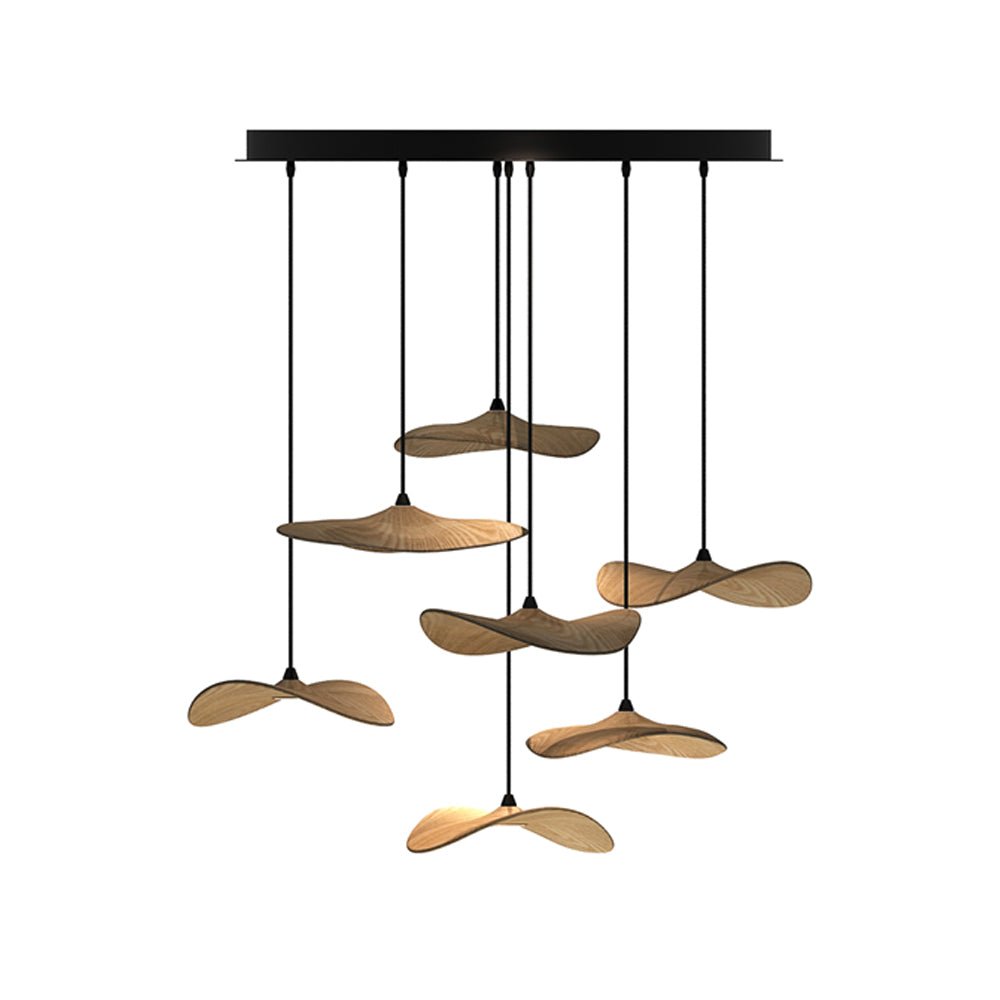 Empty Leaf Wood LED Cluster Chandelier - product view 41