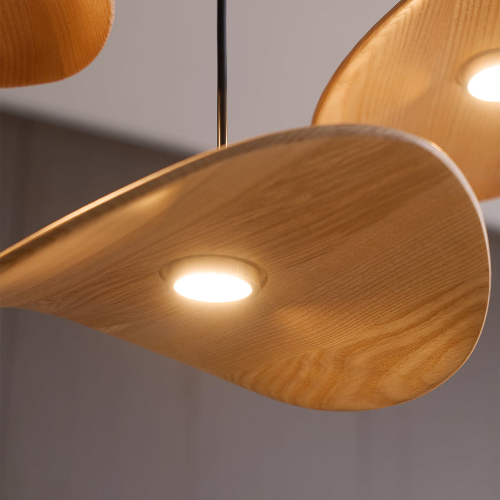 Empty Leaf Wood LED Cluster Chandelier - product view 62
