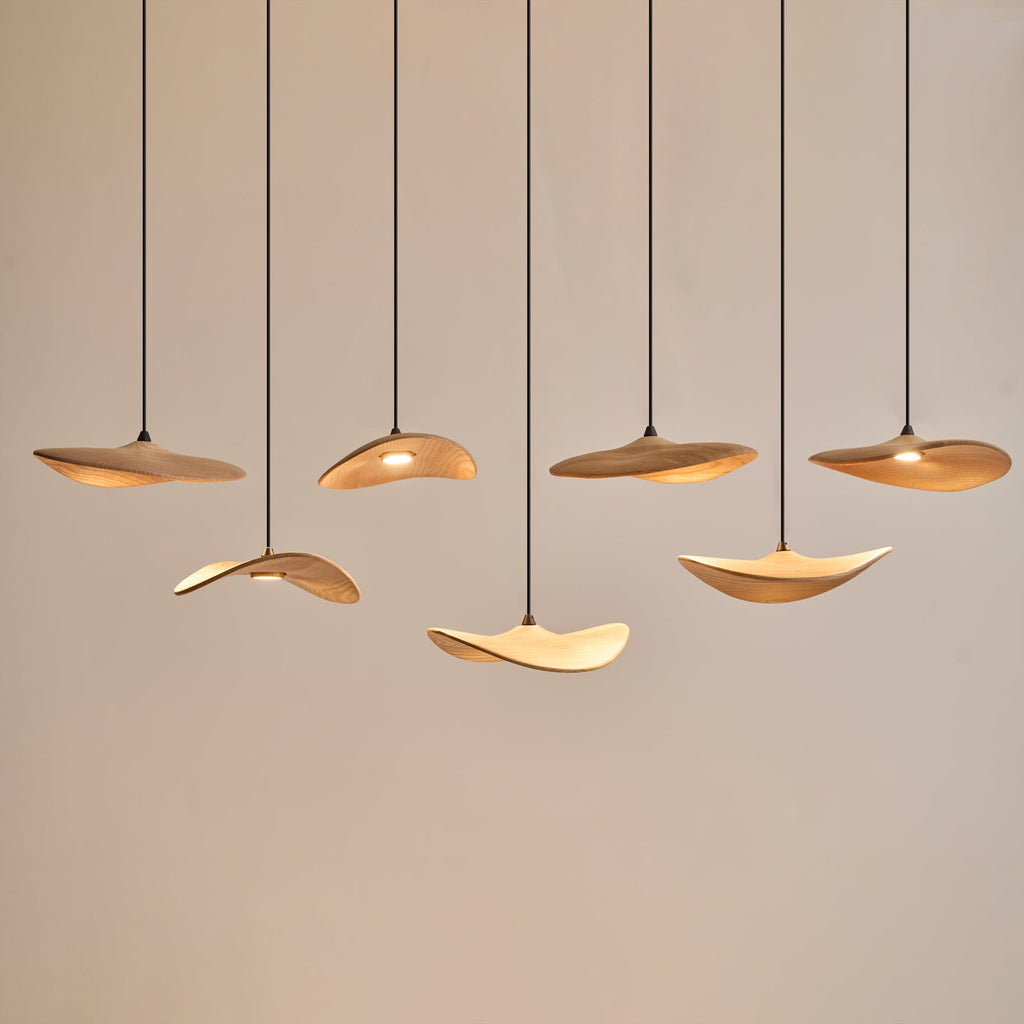 Empty Leaf Wood LED Cluster Chandelier - product view 64