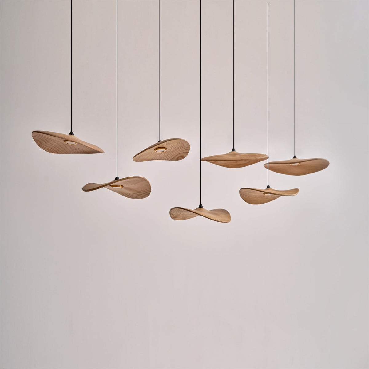 Empty Leaf Wood LED Cluster Chandelier - product view 65