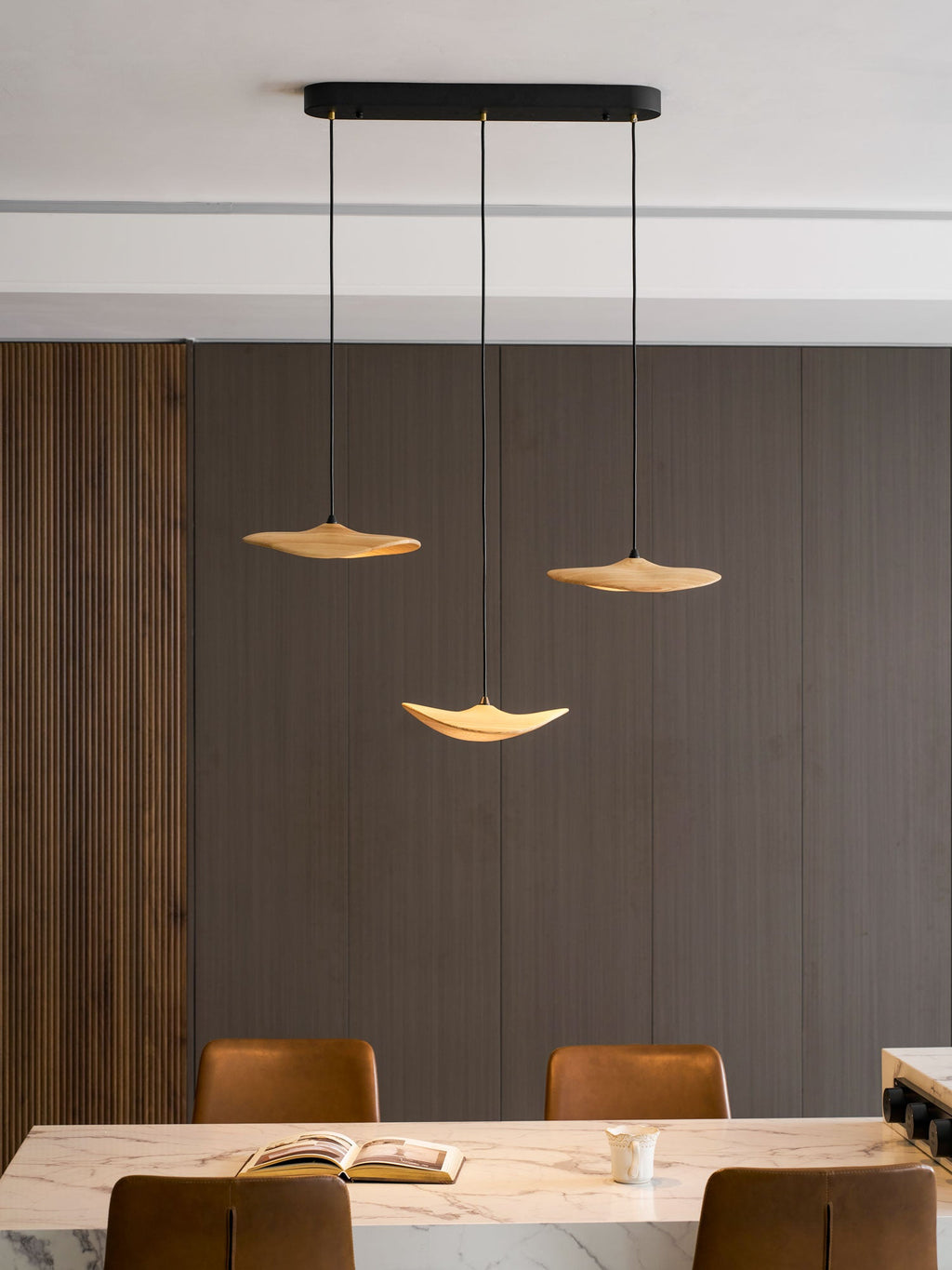 Empty Leaf Wood LED Cluster Chandelier - product view 68