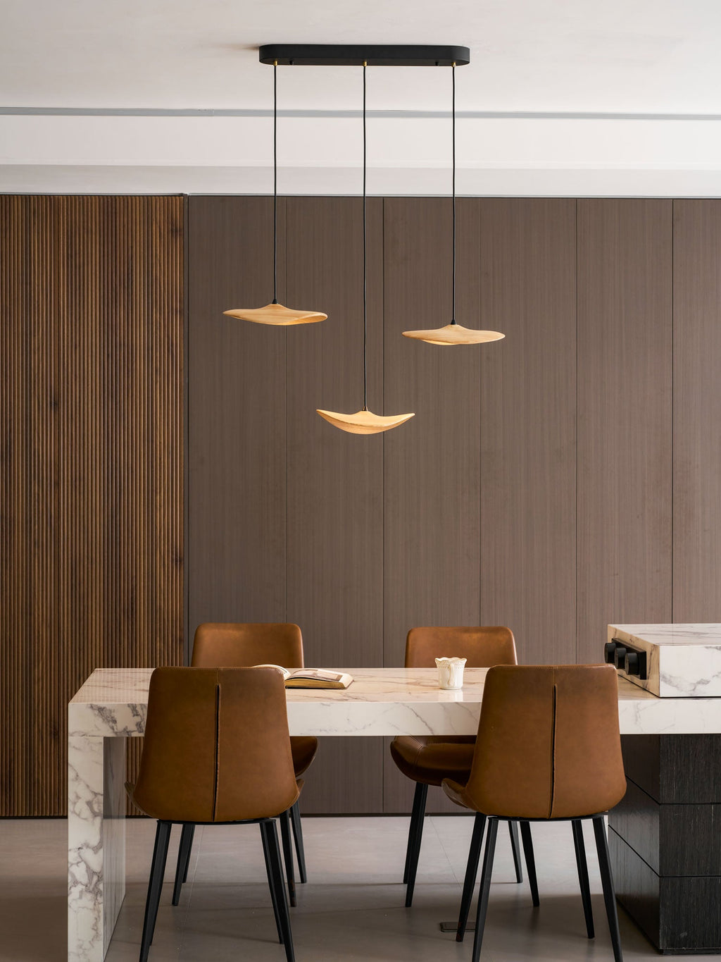 Empty Leaf Wood LED Cluster Chandelier - product view 82