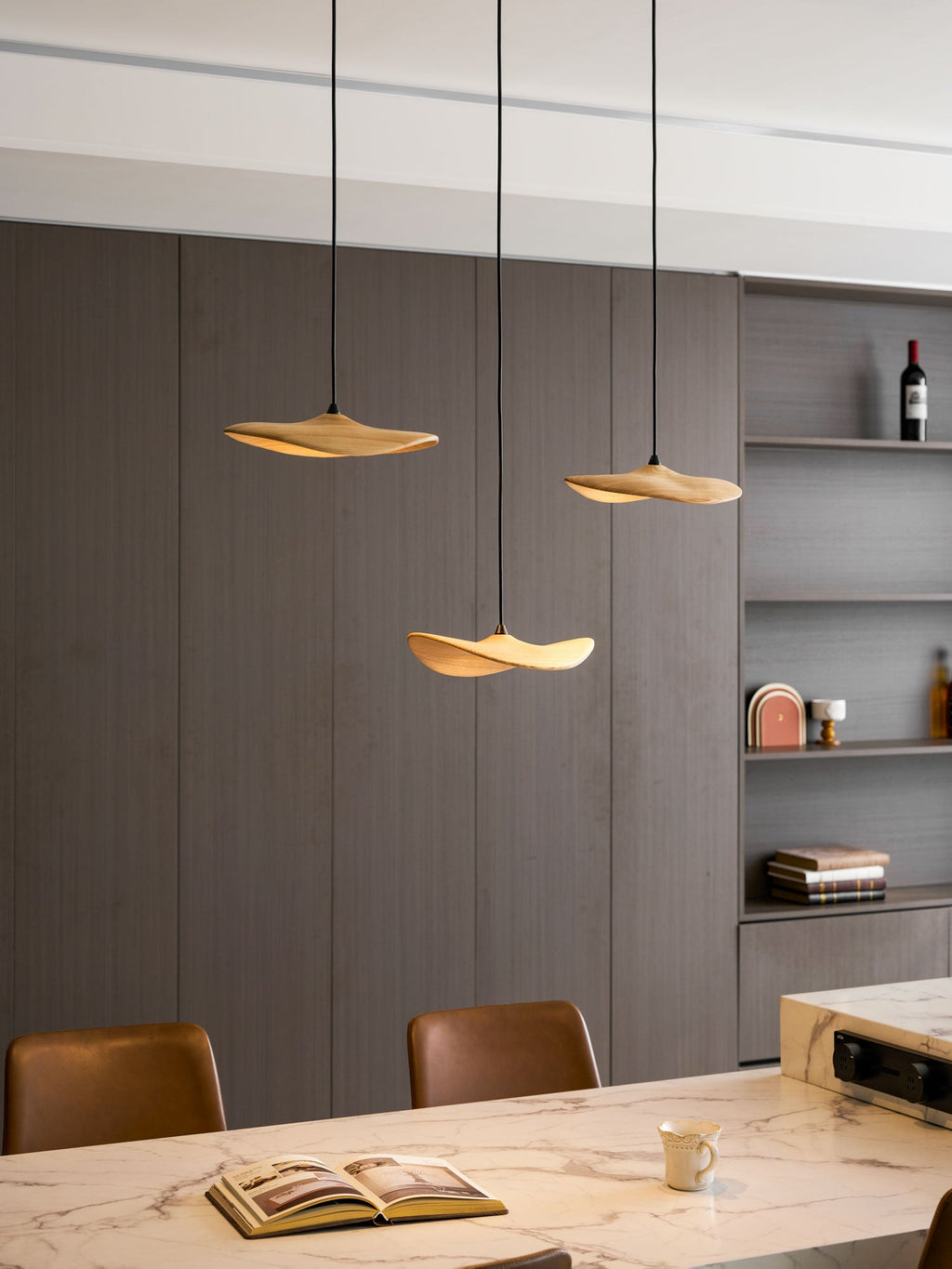 Empty Leaf Wood LED Cluster Chandelier - product view 84