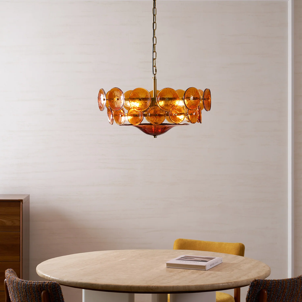 Solerin Floating Disc Glass Chandelier