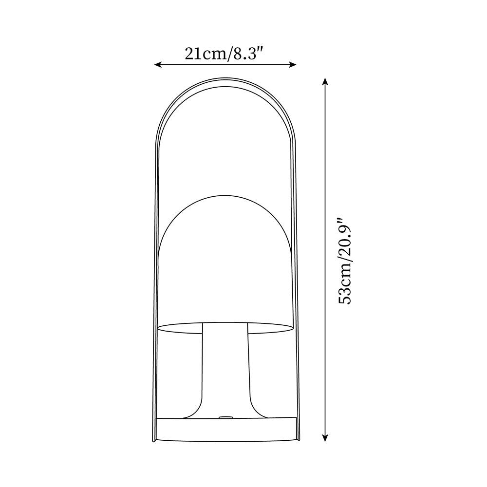 Faren Handle Rechargeable Lantern Lamp — product, finish and specification view 5