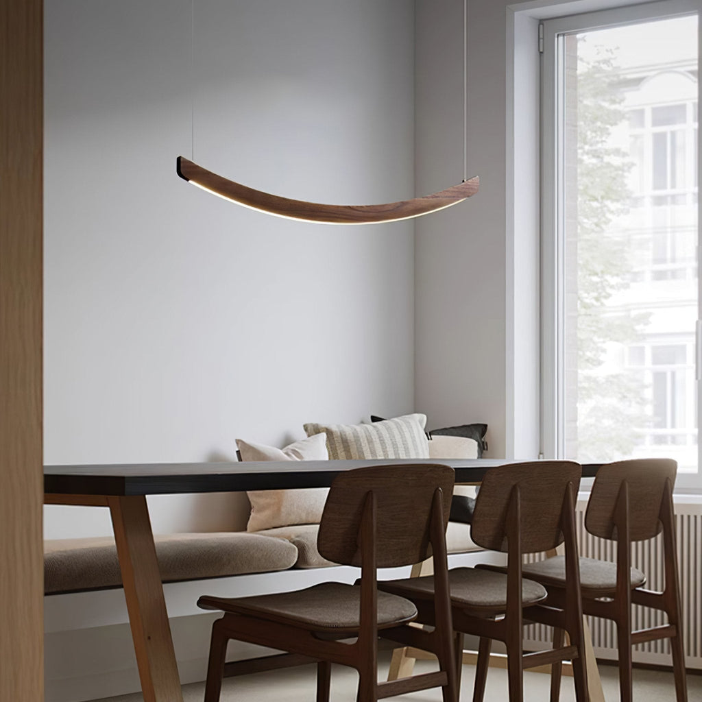 Felix Crescent Wood LED Pendant Light - product view 3