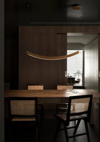 Felix Crescent Wood LED Pendant Light - product view 4