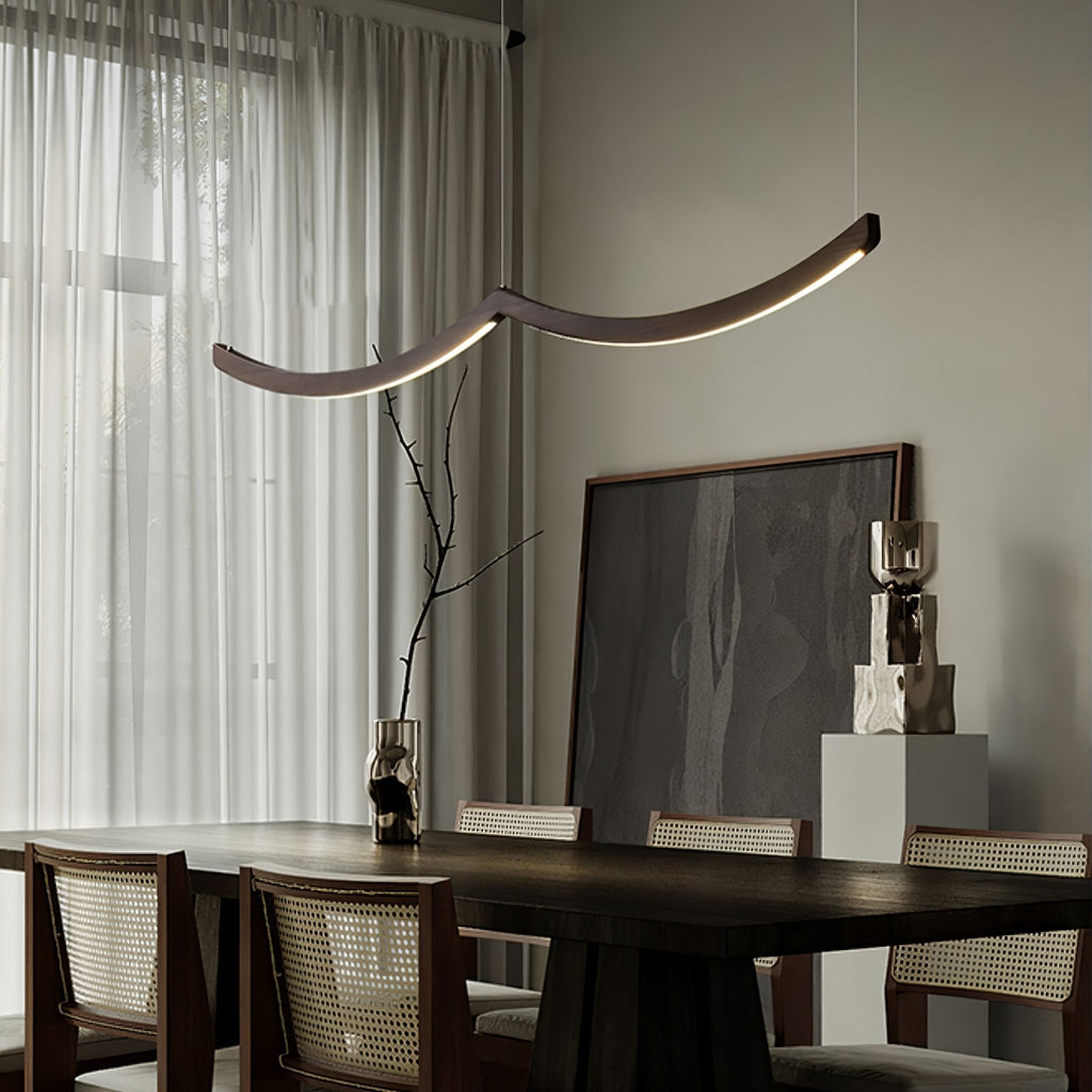 Felix Crescent Wood LED Pendant Light - product view 5