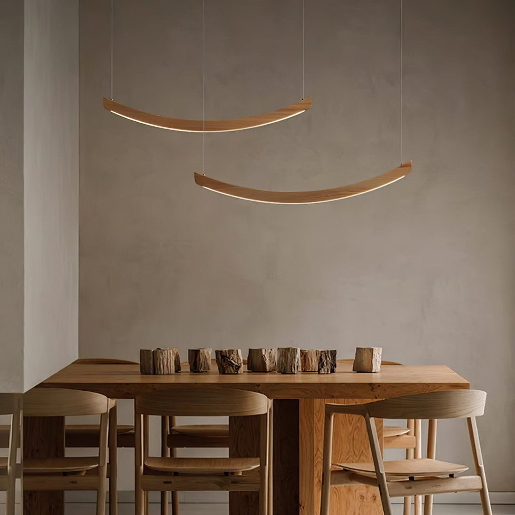 Felix Crescent Wood LED Pendant Light - product view 6