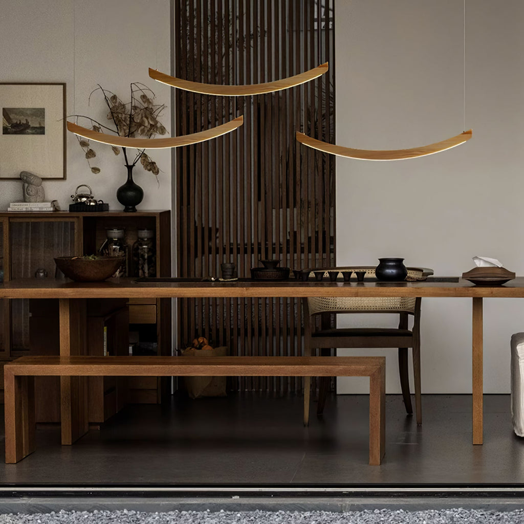Felix Crescent Wood LED Pendant Light - product view 10