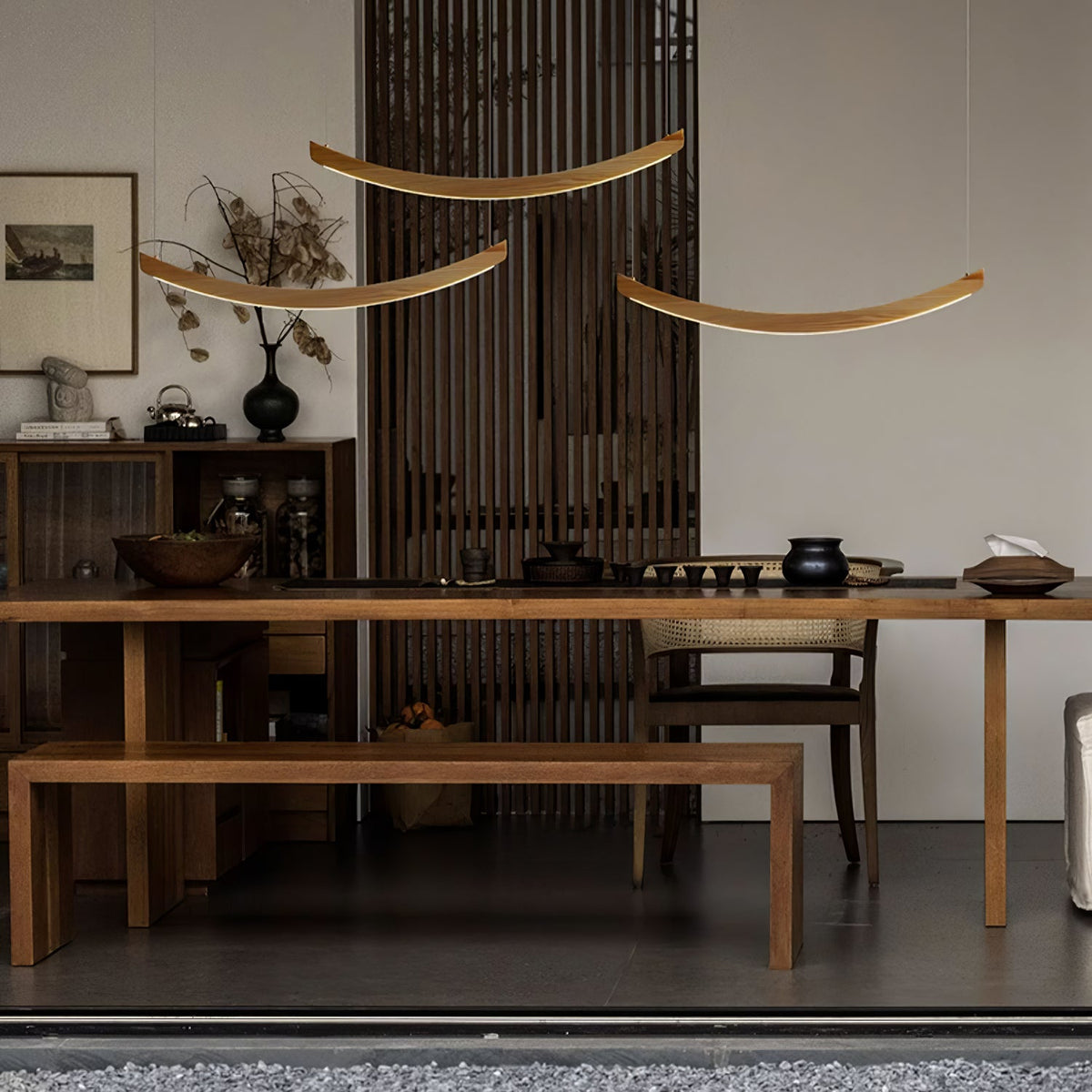Felix Crescent Wood LED Pendant Light - product view 10