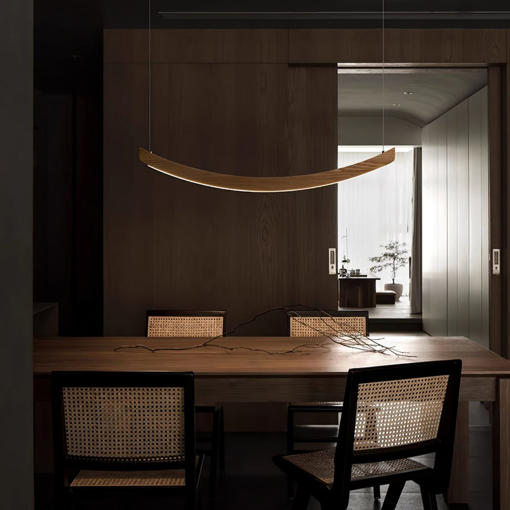Felix Crescent Wood LED Pendant Light - product view 11