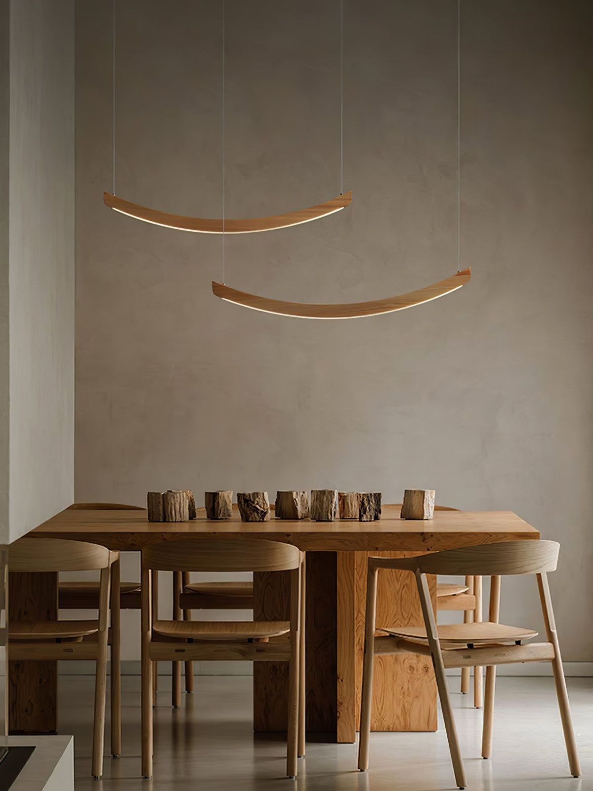 Felix Crescent Wood LED Pendant Light - product view 13