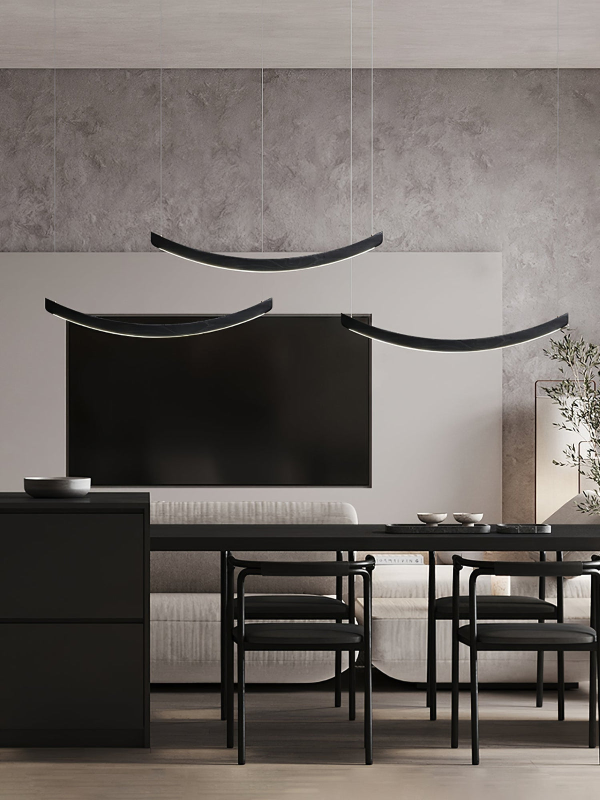 Felix Crescent Wood LED Pendant Light - product view 14