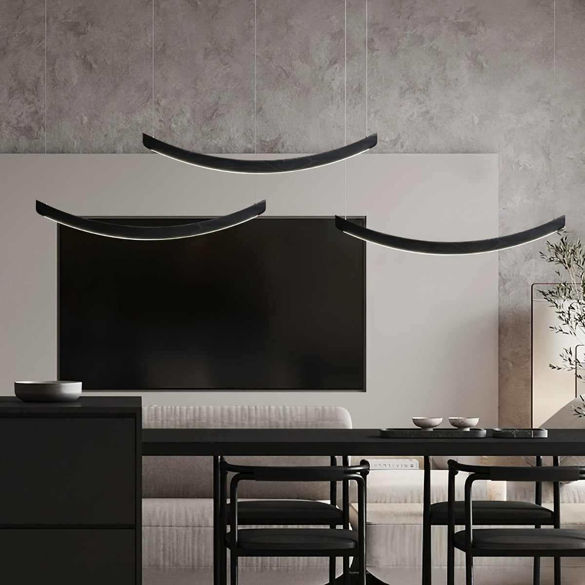 Felix Crescent Wood LED Pendant Light - product view 20