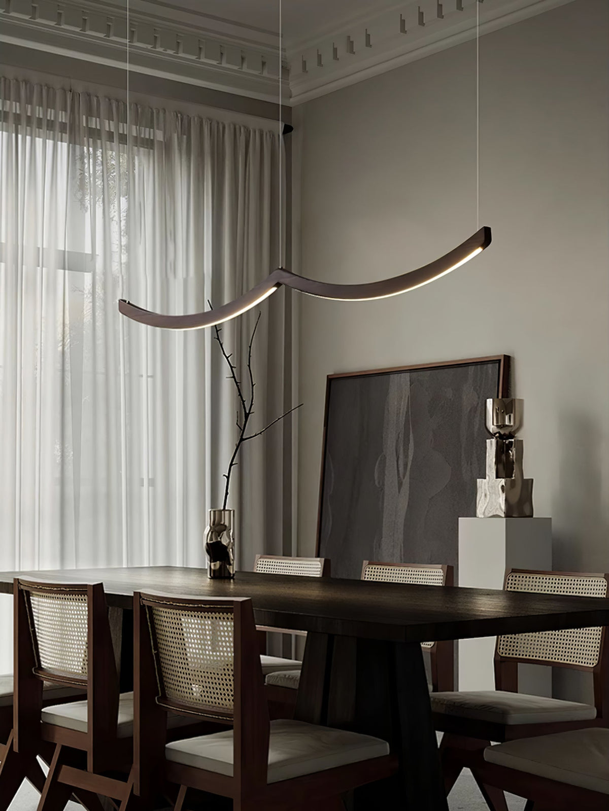 Felix Crescent Wood LED Pendant Light - product view 24